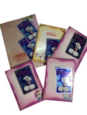 Diddl Quardiddl Cards Notepad Lot Of 7 Pink Glitter Pads Made In Germany Paper